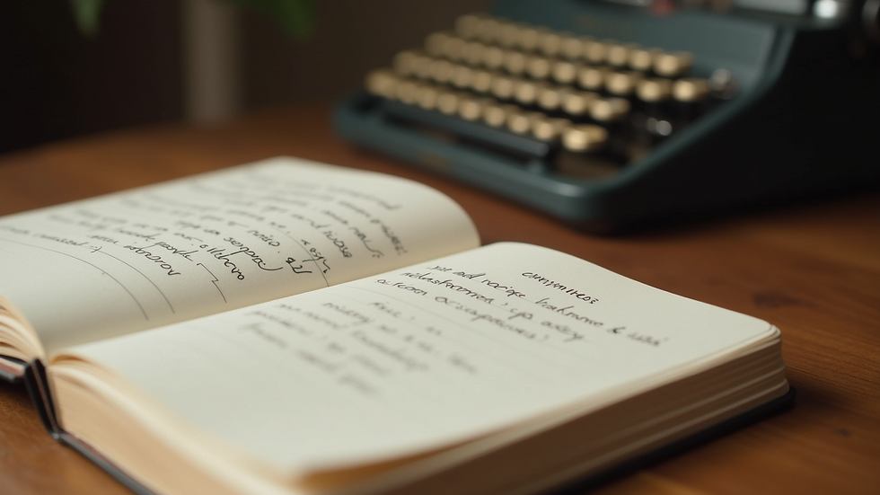 Close-up view of a notebook with handwritten notes on communication