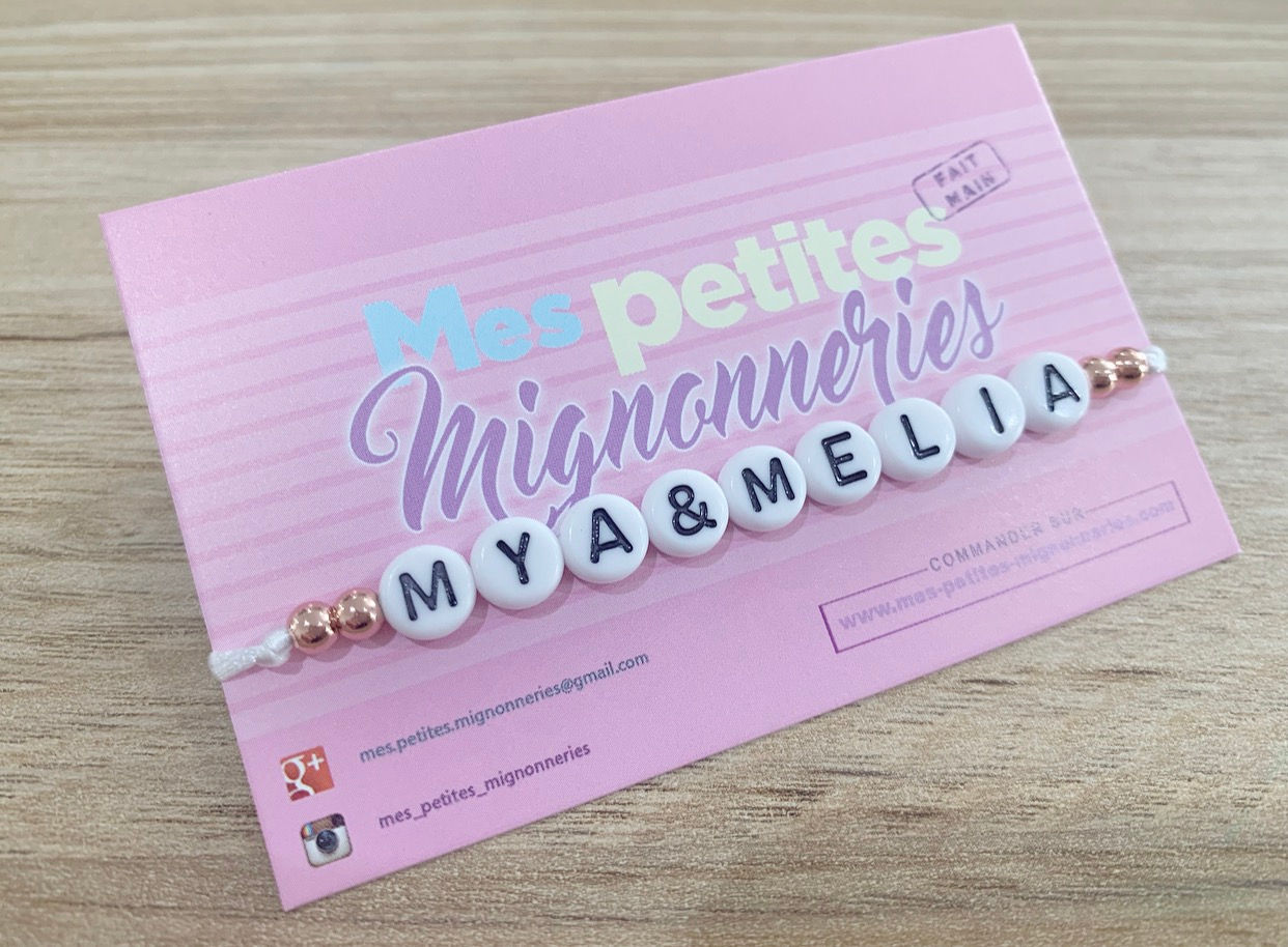 Bracelet personnalisé 2 prénoms