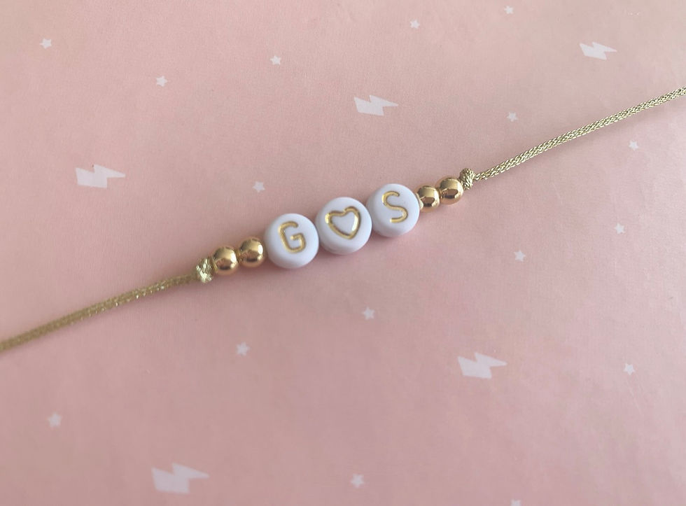 Miniature : Bracelet personnalisé 2 initiales heart contour doré