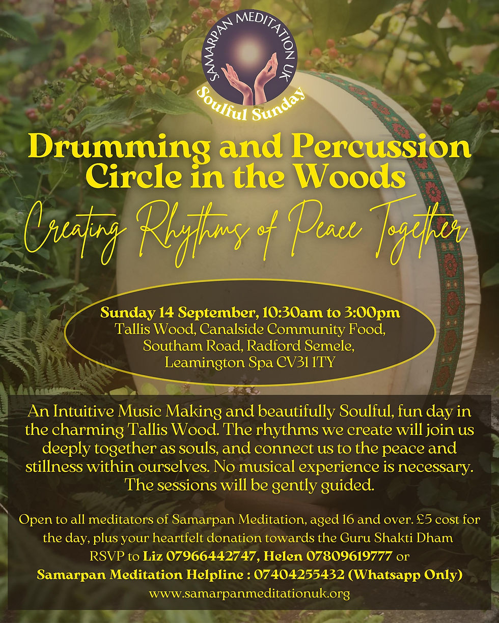 Drumming and Percussion Circle in the Woods - Creating Rhythms of Peace Together