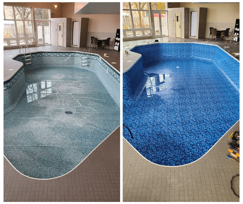 Avant-Apèrs. Perrin piscines et spas. Installation de piscines et spas. Spa de nage. Pisci