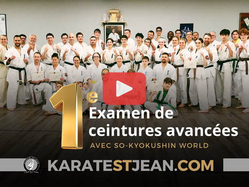 Premier Shodan Shinsa et Shokyu Shinsa au dojo Karate St-Jean