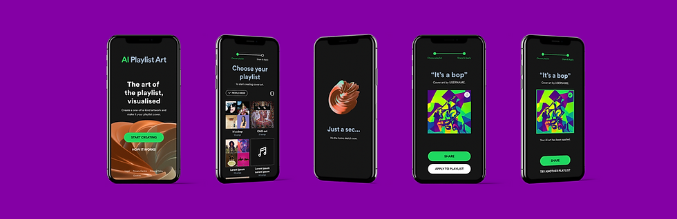 A set of high fidelity designs.