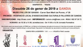 La Federació de Falles de Gandia organitza una Jornada Formativa per acreditarse com a CRE, Consumid