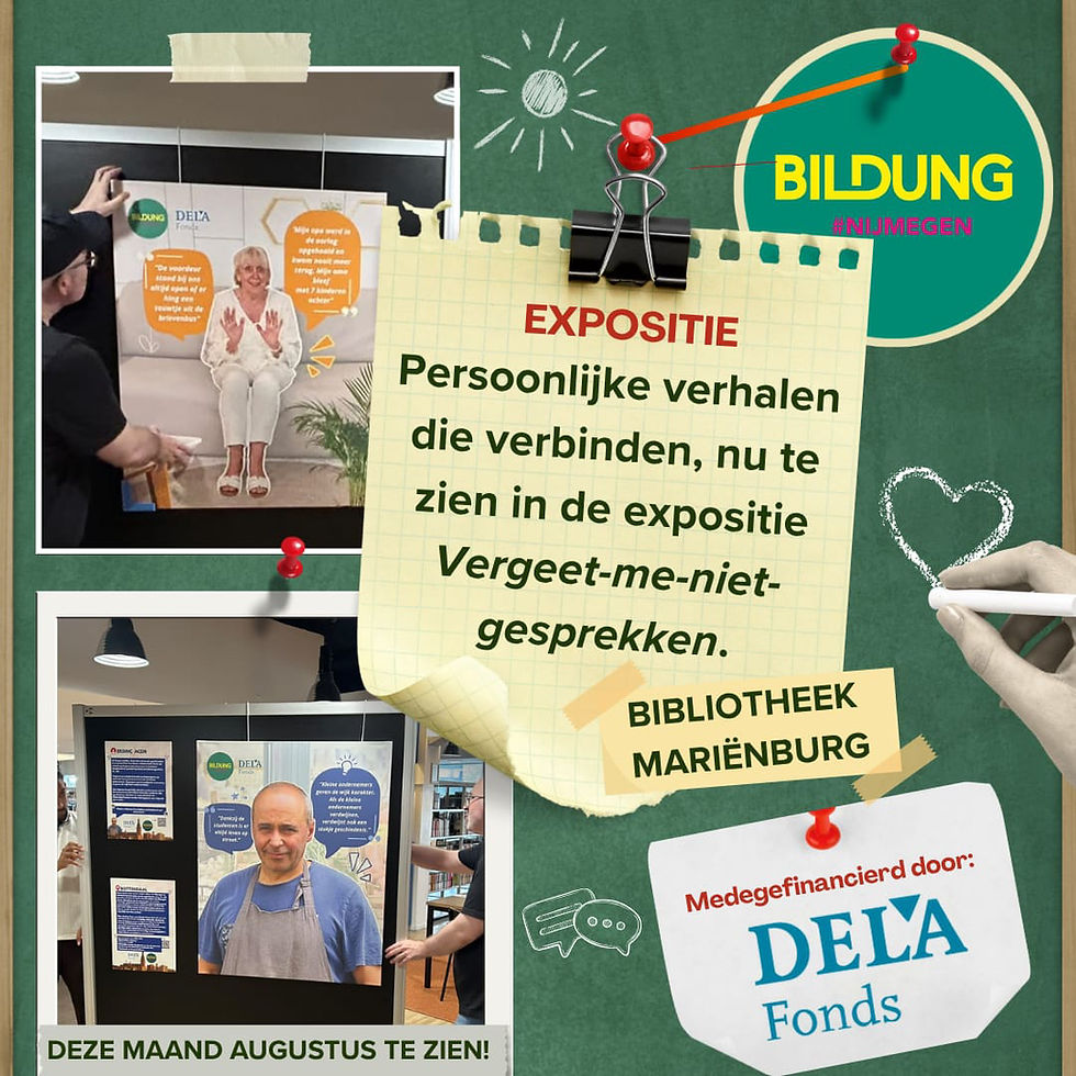 Vergeet-me-niet-gesprekken: ten portraits on display for the first time at Bibliotheek Gelderland Zuid location Mariënburg
