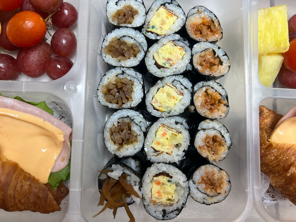 여의도 아침 도시락 구성 클로즈업 - 도시락키친
