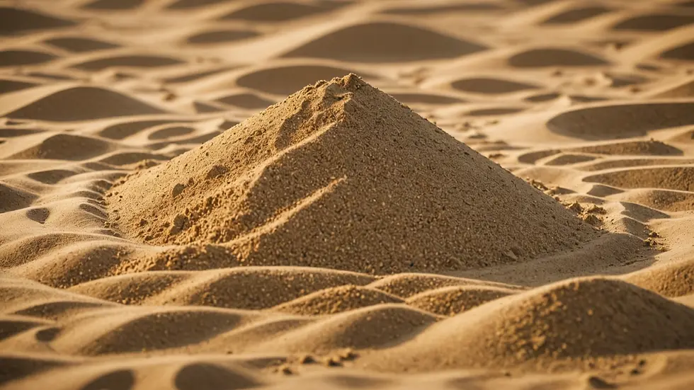 Close-up view of different types of sand