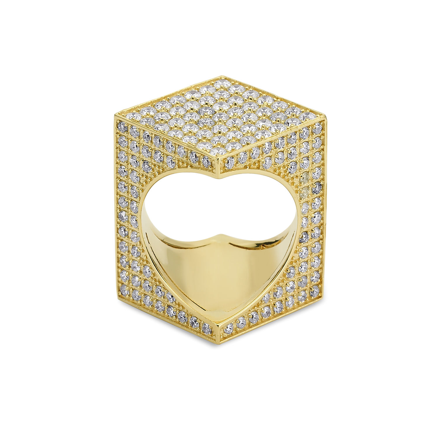 TheWord 18K Yellow Gold with Pave Diamonds