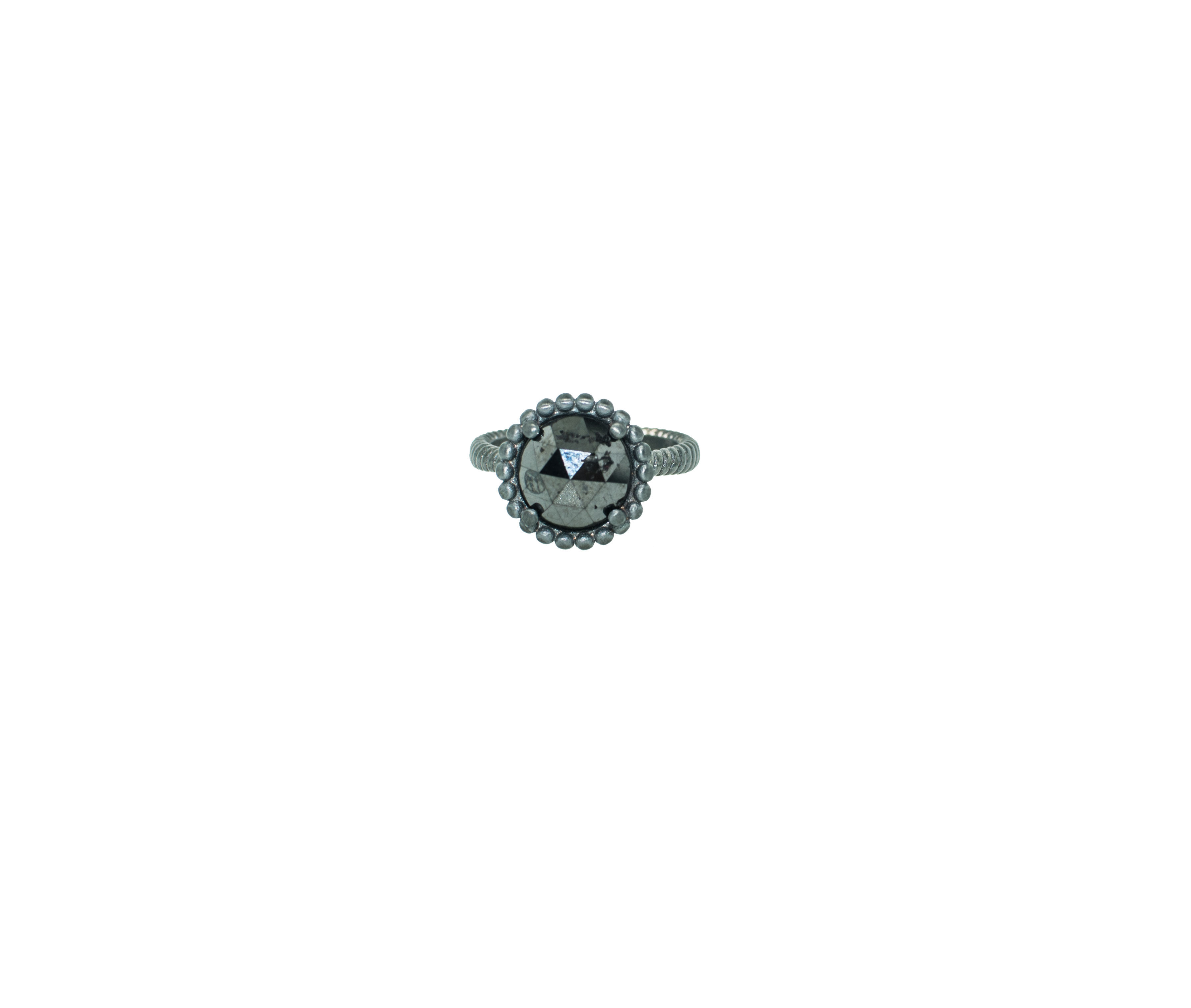PITCHBLACK II ROSE CUT BLACK DIA RING