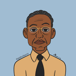 Illustration of Gus Fring by Gabriel Berm. Fanart Gustavo Fring. Breaking Bad. Gabriel Berm