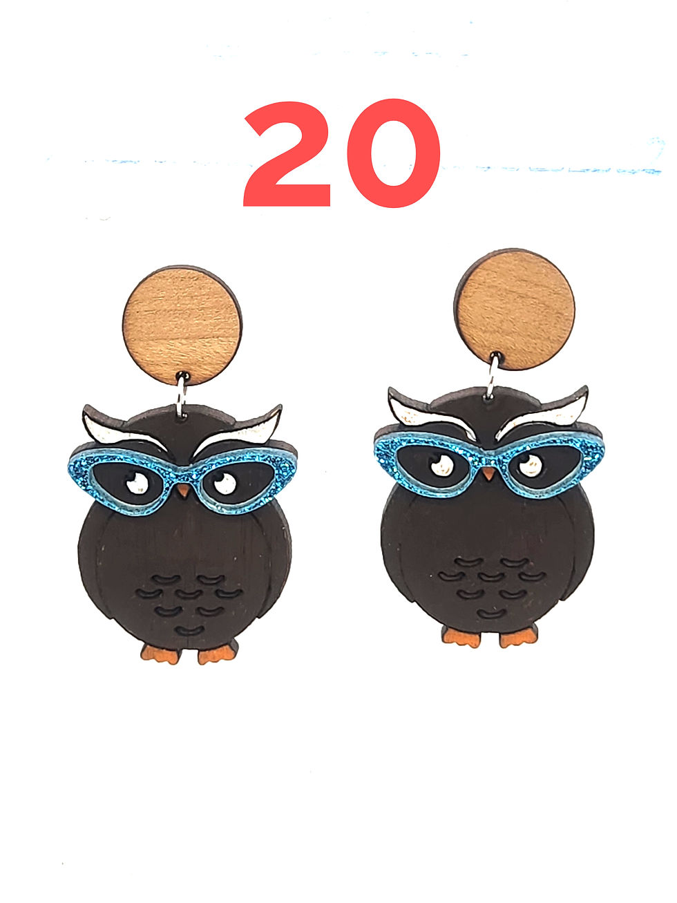 Thumbnail: Wise Owl Earrings Post Top (Choose Color)