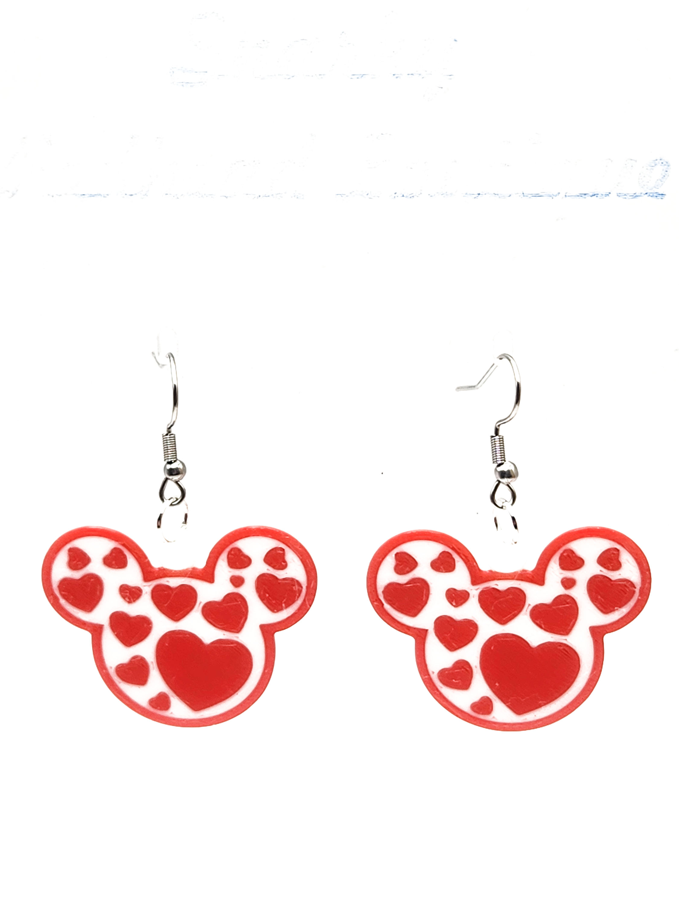 Mouse Heads With Hearts- 2 Sizes & Colors