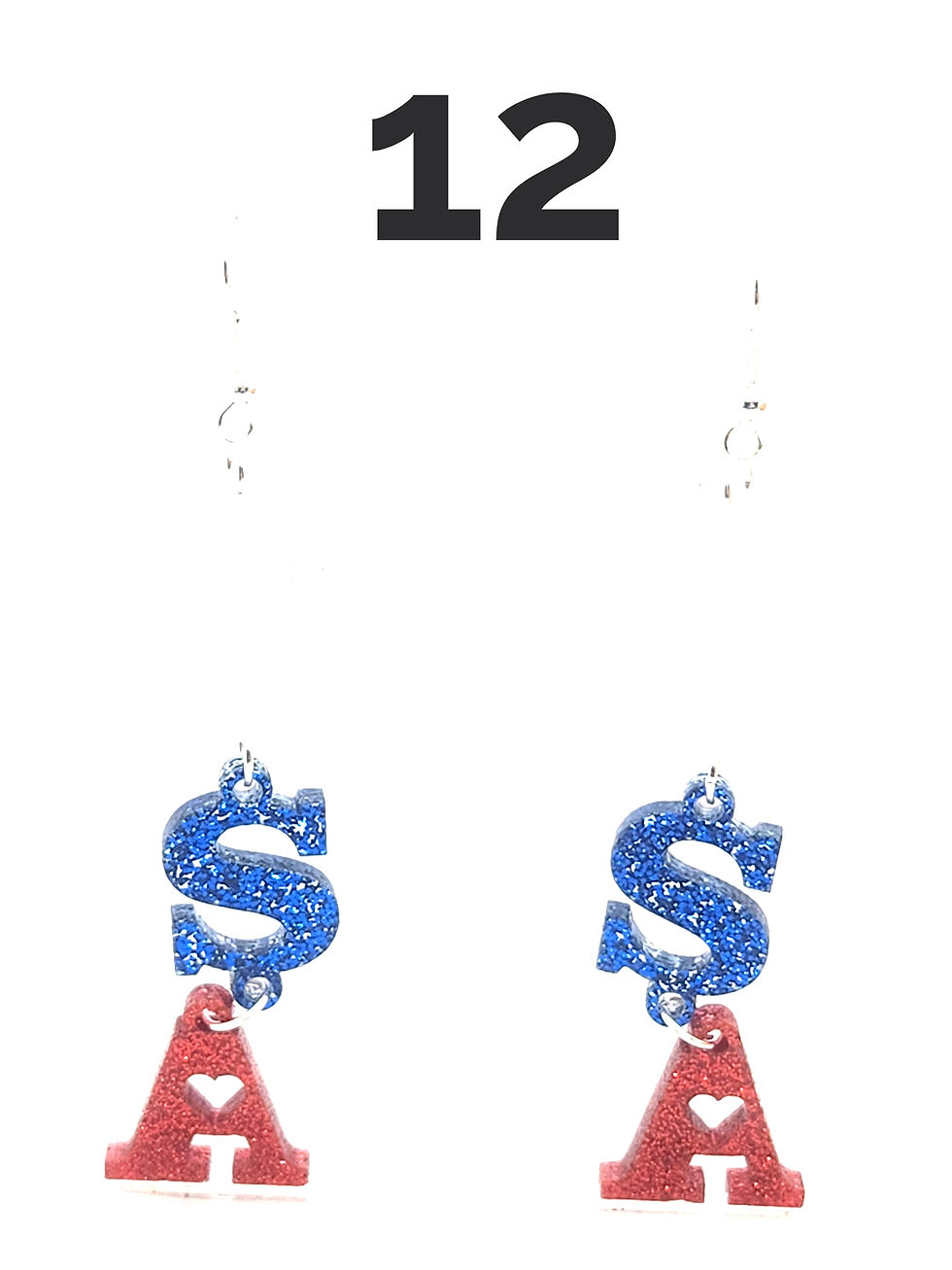 Thumbnail: USA Dangle Earrings (Choose Color Combo & Hardware)
