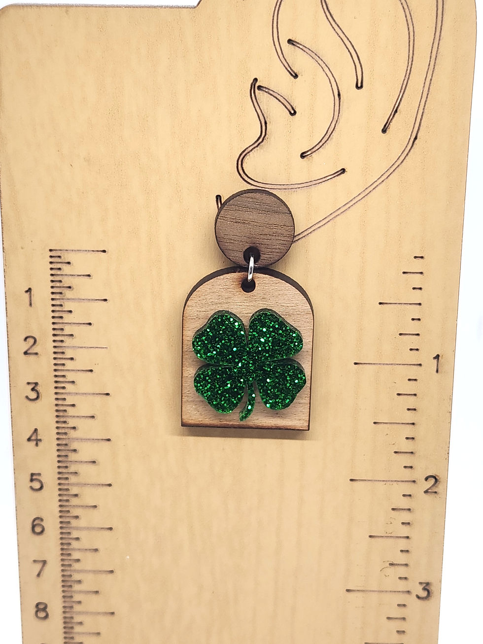 Thumbnail: Glitter Clover Arch Earrings