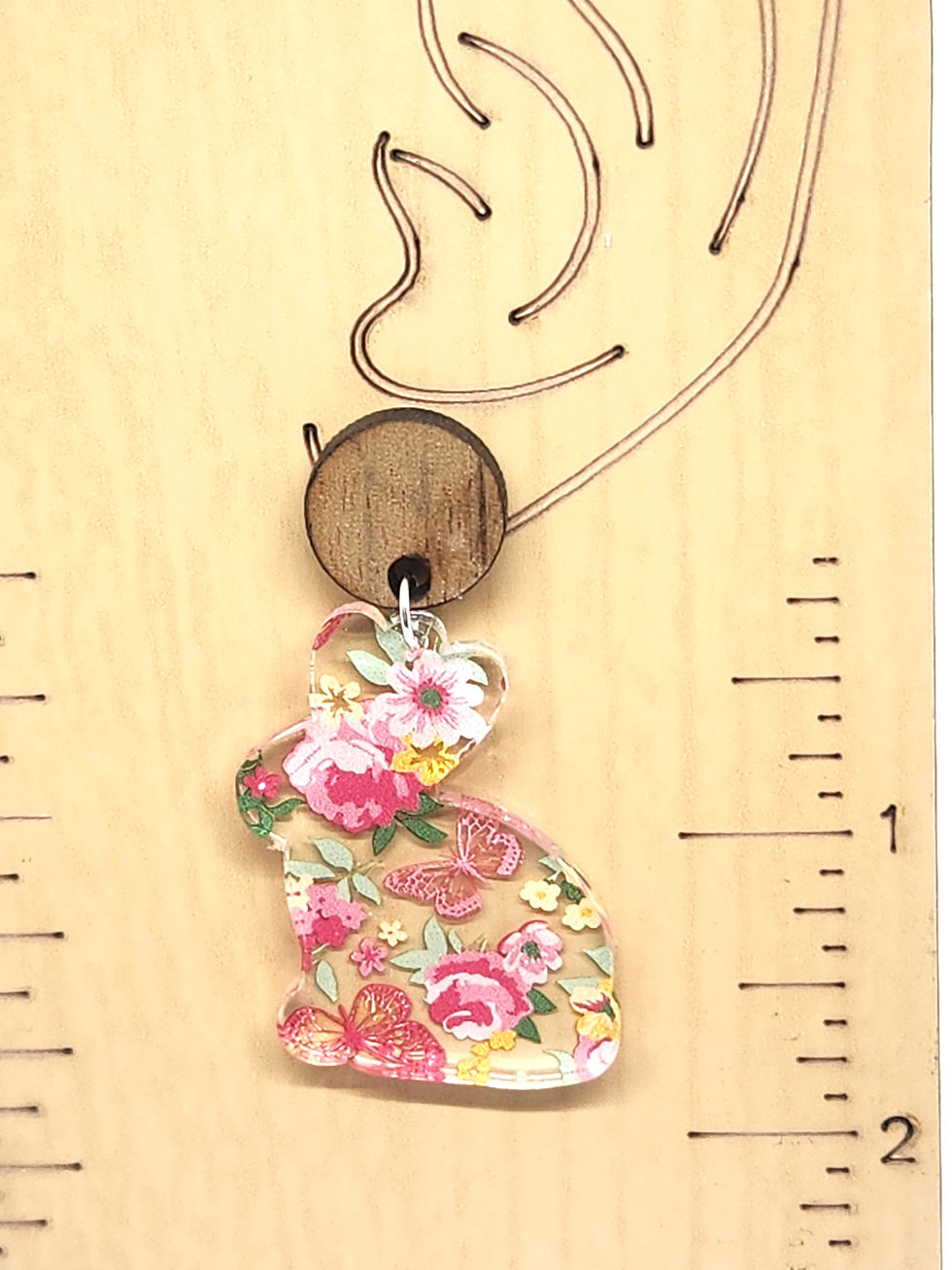Thumbnail: Pink Floral Bunnies (Choose Hardware)