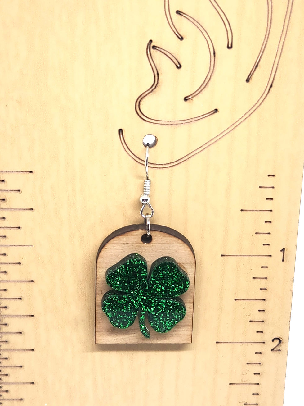 Thumbnail: Glitter Clover Arch Earrings