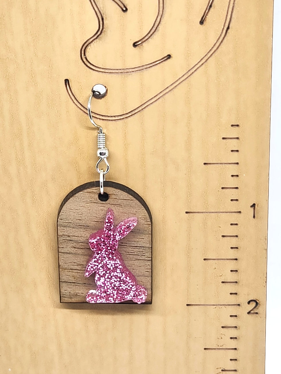 Thumbnail: Wood Arch Bunnies With Hook Top (3 Colors)