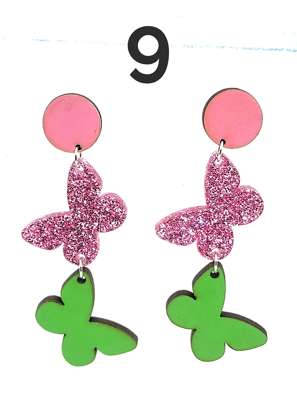 Thumbnail: Double Butterfly Earrings (Choose Color Combo)