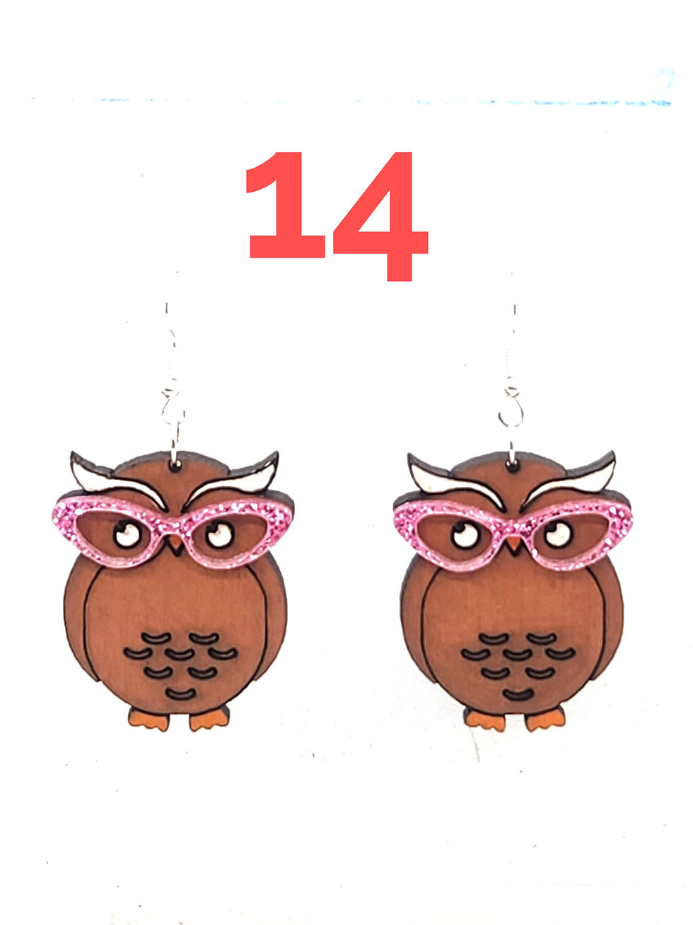 Thumbnail: Wise Owl Earrings Hook Top (Choose Color)