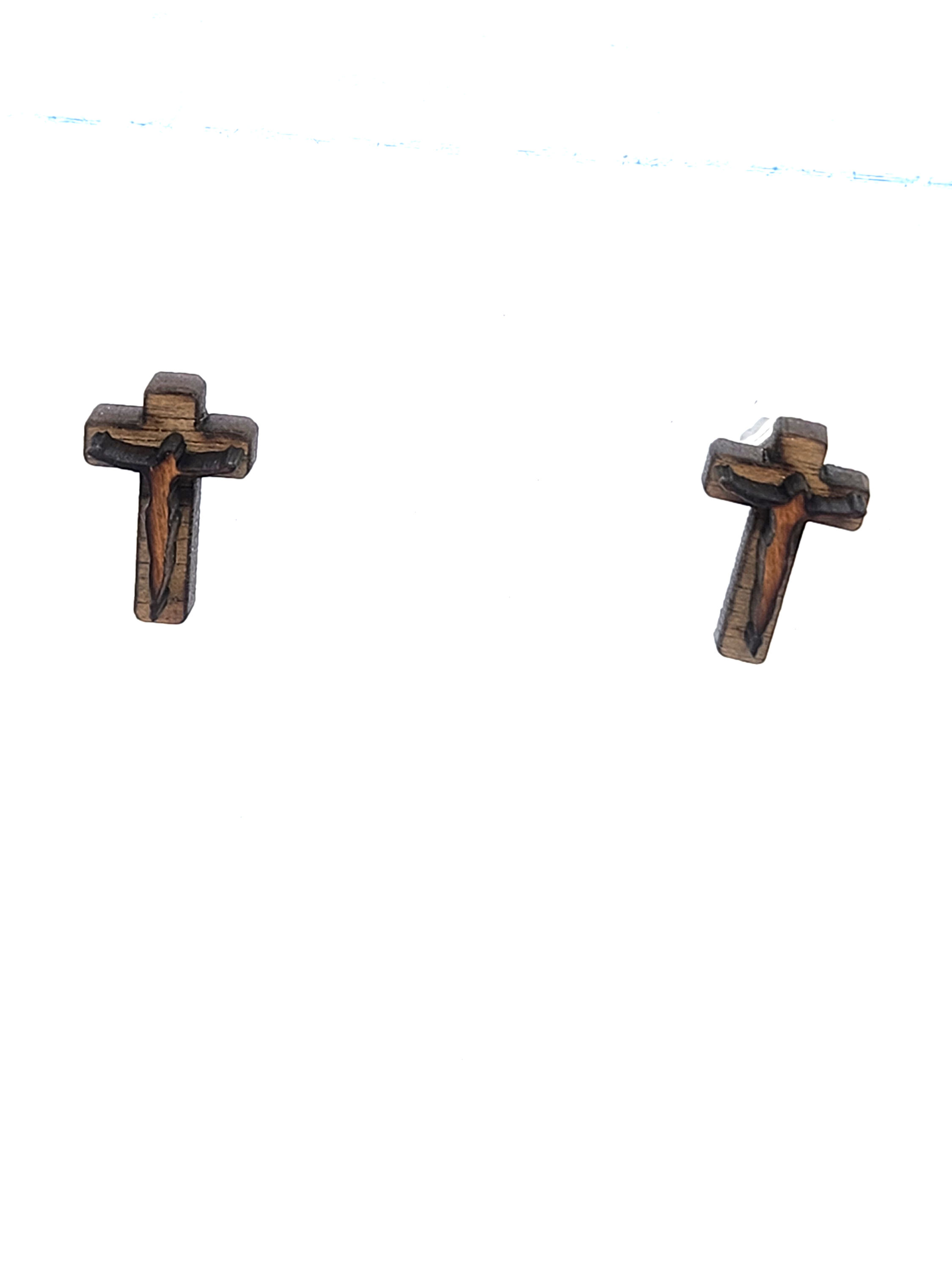 Cross Studs With Jesus