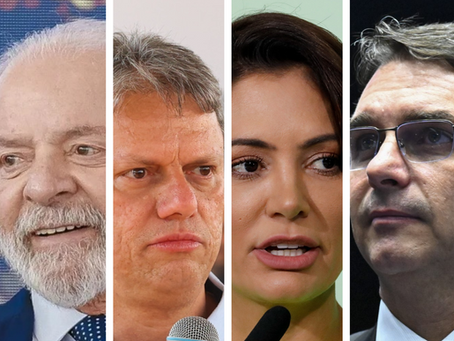 Eleições 2026: Lula supera Tarcísio, Michelle e Flávio no 1º turno
