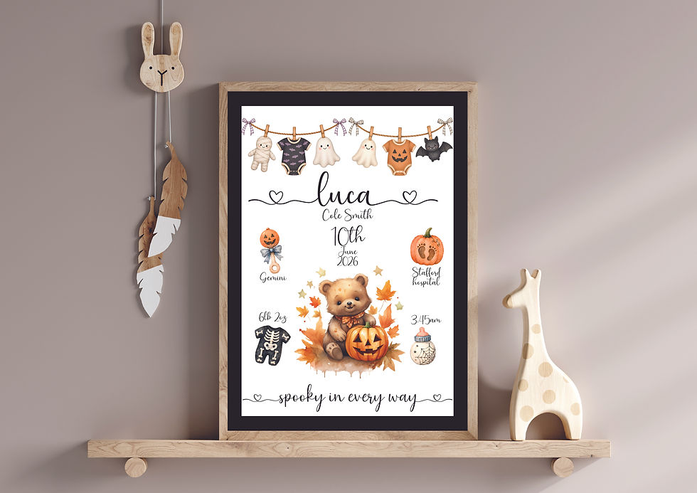 Thumbnail: Spooky nursery new born print 