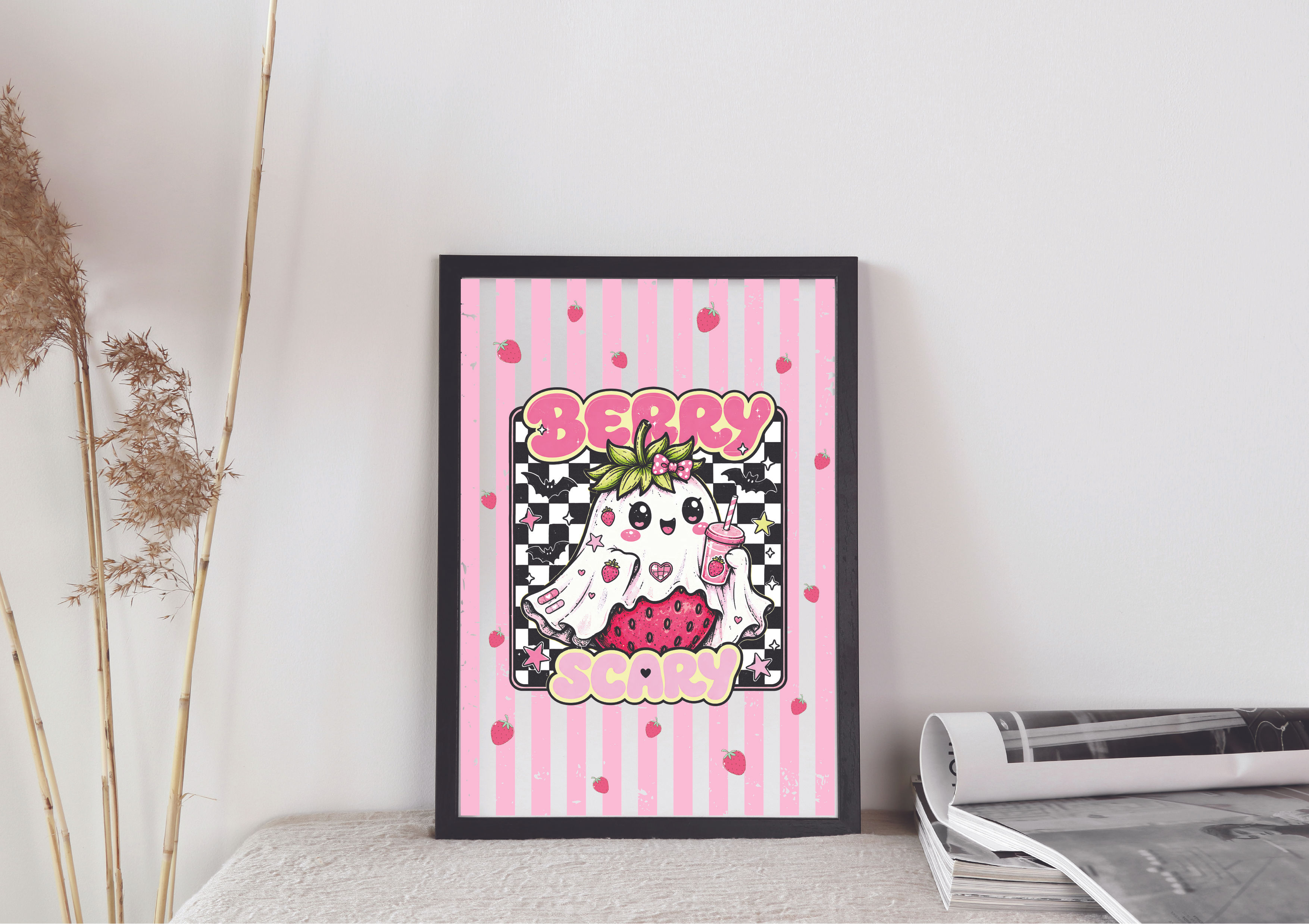 Berry scary Pastel Halloween Print A4, A5, A3