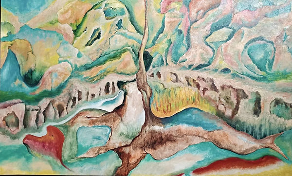Raul Deodato Arellano, EARTHBEAT, oil on canvas, 36 x 60 inches, 2021.jpg