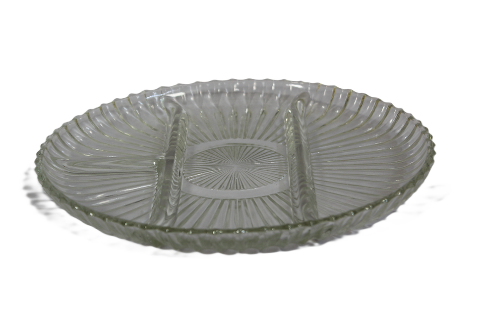 Jeanette Glass National Pattern Divided Relish Platter