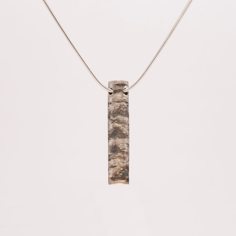 Thumbnail: Hollow Pendant - Hand formed Sterling Silver