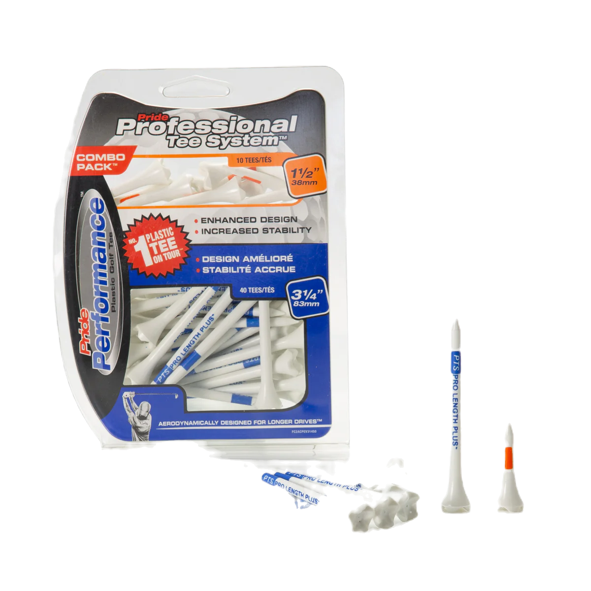 PROFESSIONAL TEE SYSTEM® (PTS) PRIDE PERFORMANCE® COMBO PACKS - INCLUDES 3 1/4"
