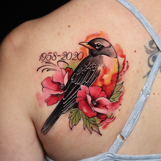 water color tattoo (bird)