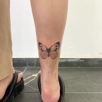 fine line tattoo (butterfly)