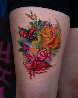 water color tattoo (roses)