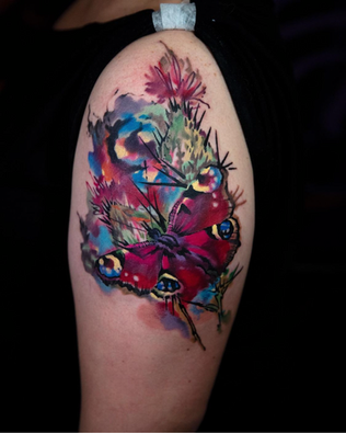 water color tattoo (butterfly)