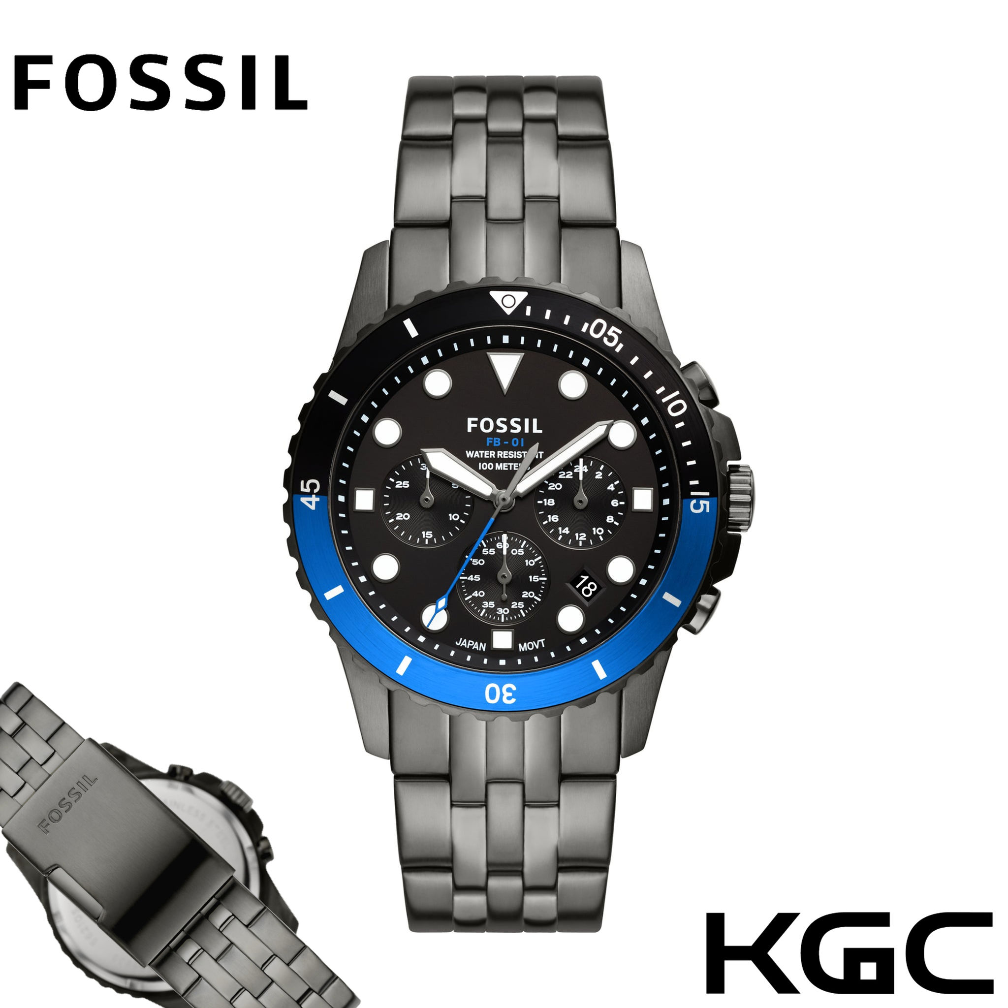 Fossil Chronograph Smoke Stainless Steel FS5835