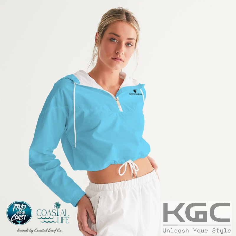 Find Your Coast® Water Resistant Lightweight Cropped Windbreaker