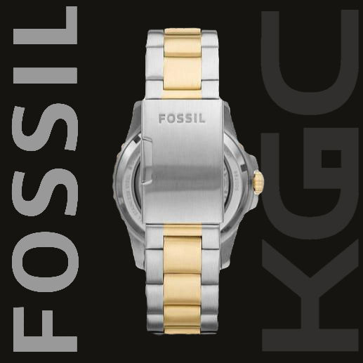 Thumbnail: Fossil Automatic Skeleton Blue Dial Two Tone ME3191
