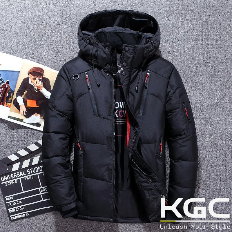 Men's White Duck Down Filled Jacket