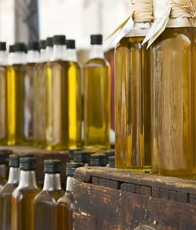 Bouteilles d'huile d'olive