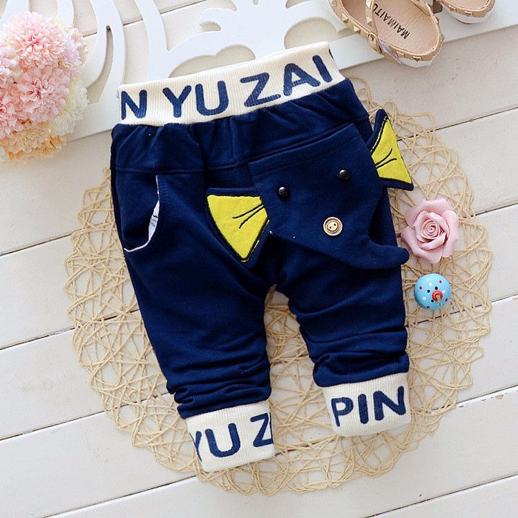 Thumbnail: 2024 New Spring Autumn Baby Pants Cotton Elephant Style Baby Boy Pants 0-2 Year 