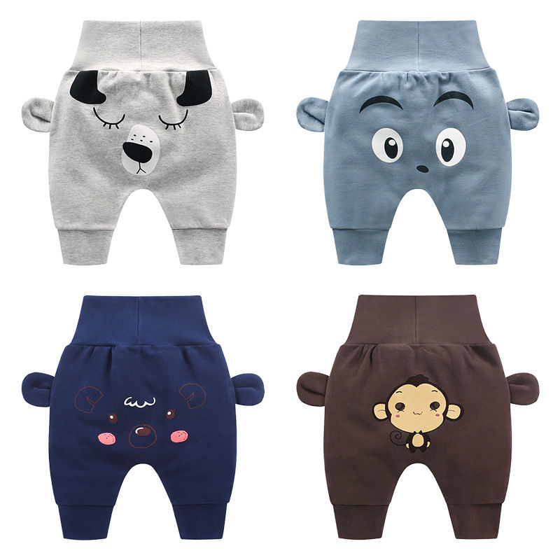 Thumbnail: Baby Cute Pants Boys Girl Cartoon High Waist Protection Belly Children Toddler S