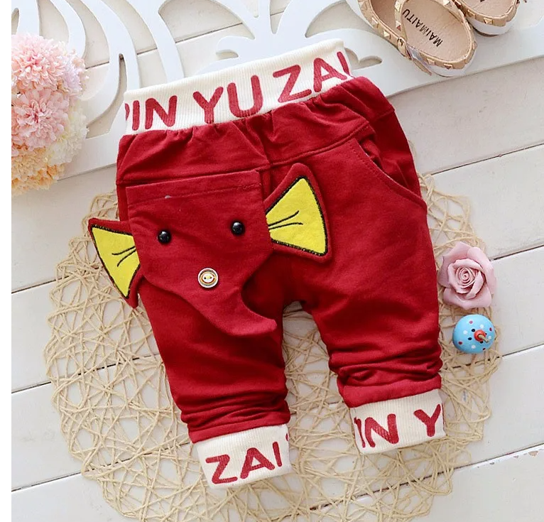 Thumbnail: 2024 New Spring Autumn Baby Pants Cotton Elephant Style Baby Boy Pants 0-2 Year 