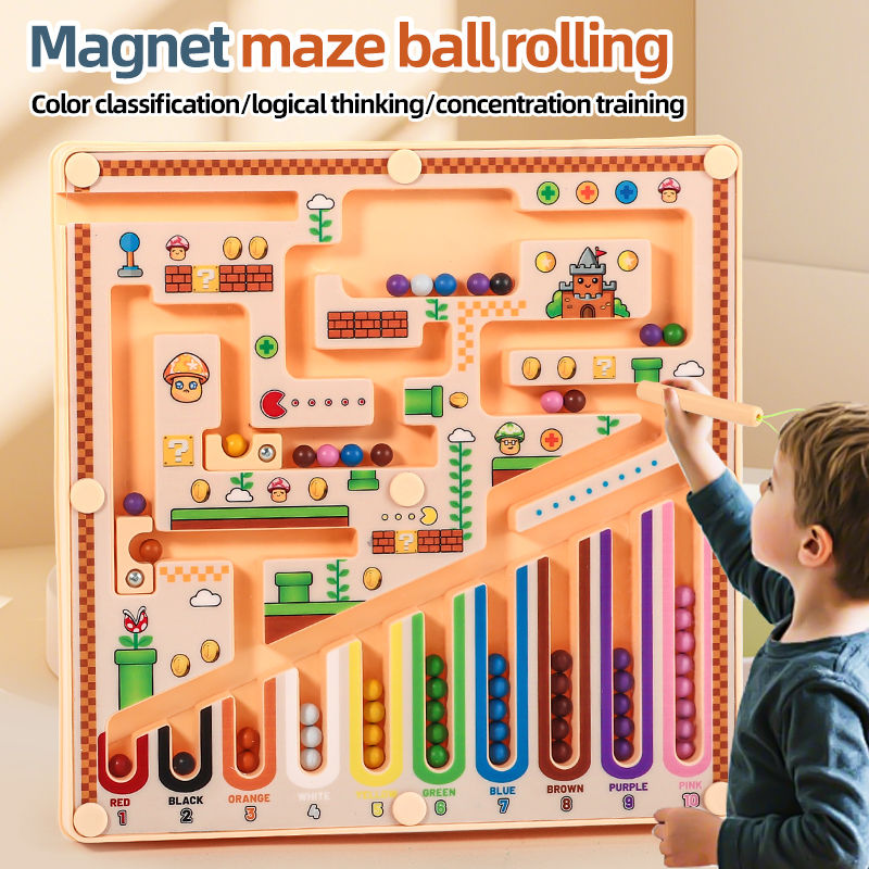 Children's Magnetic Maze Walking Ball Baby Concentration Training, Writing Logic