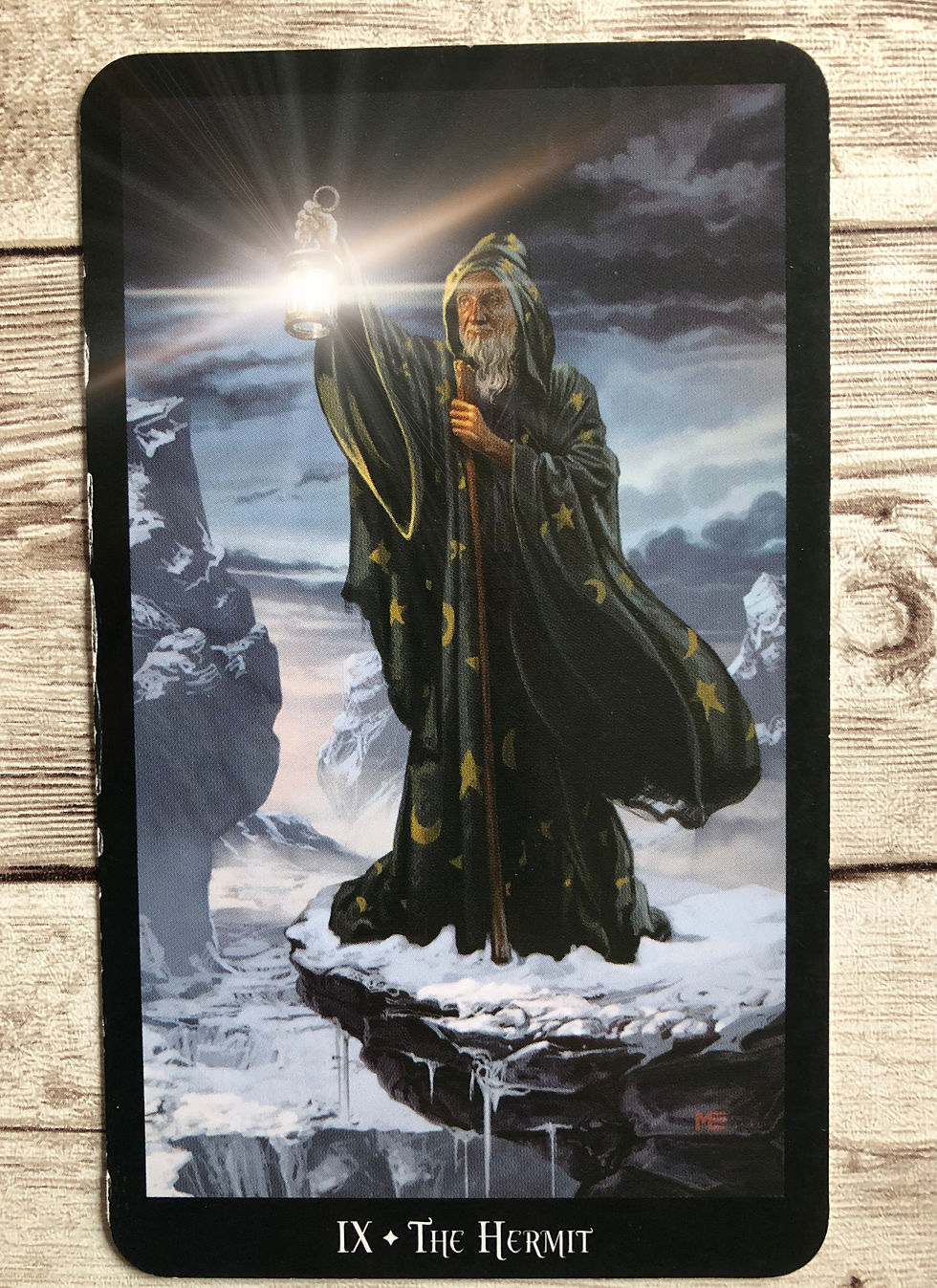 The Hermit Tarot card from The Witches Tarot