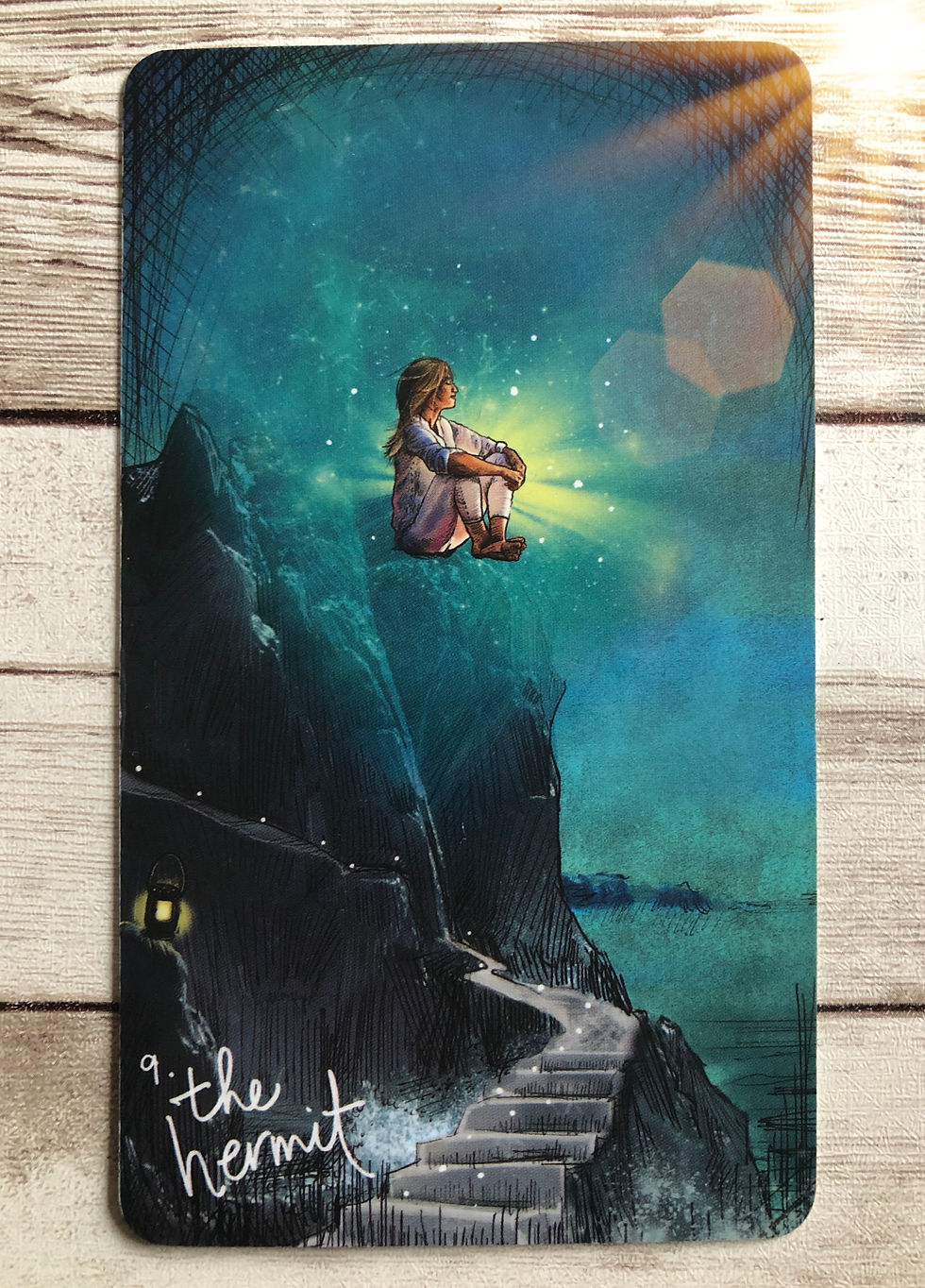 The Hermit Tarot card from The Lightseer's Tarot