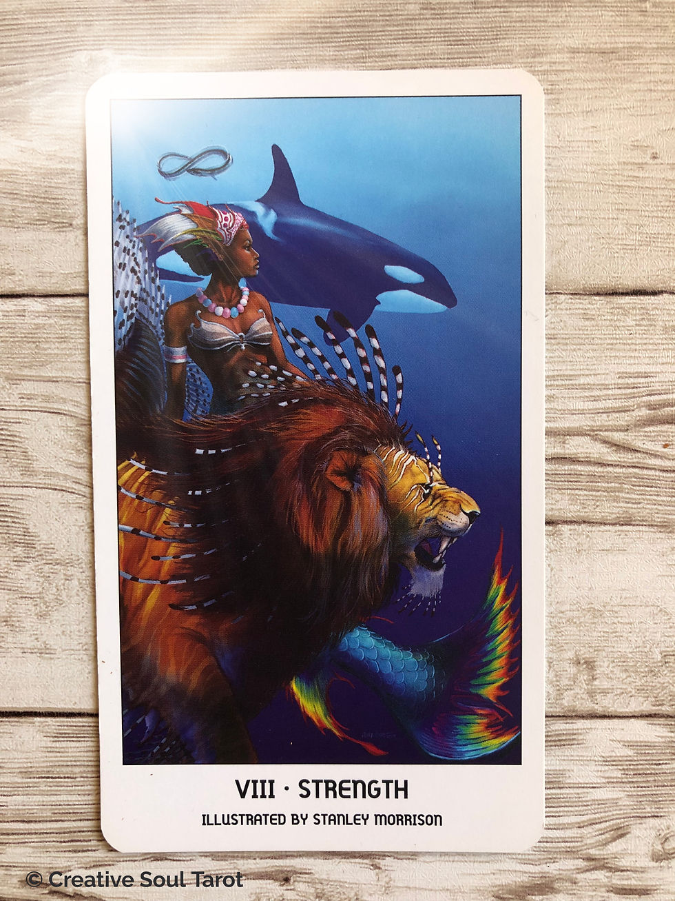 The Strength card from the Pride tarot deck