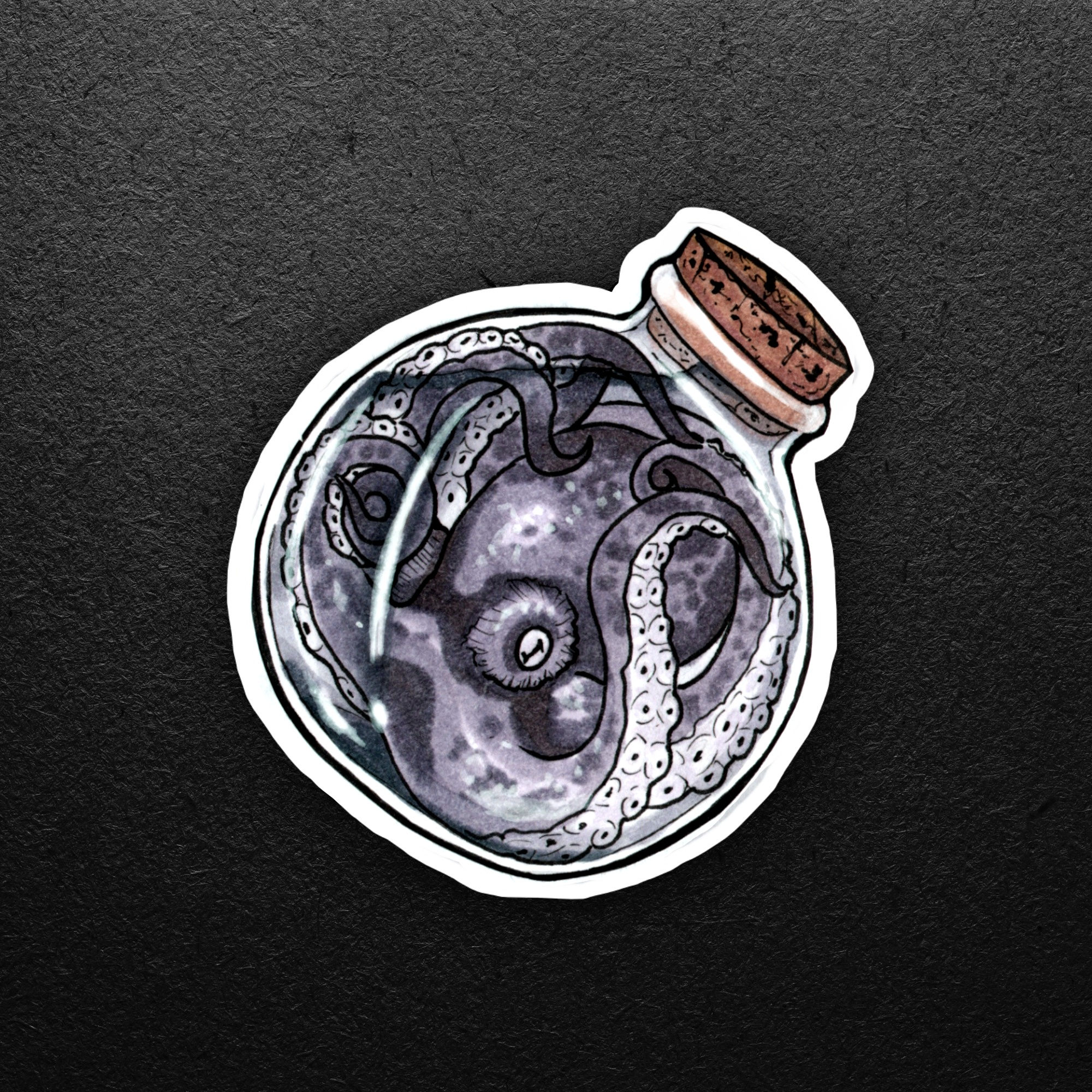 Octo-bottle Sticker