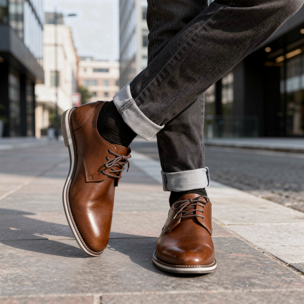 Brown Leather Oxford Shoe
