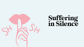 a woman keeping quiet